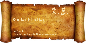 Kurta Etelka névjegykártya